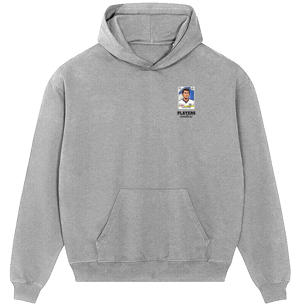 Terry Butcher World Cup Sticker Men's Hoodie – terry butcher sticker mens grey hoodie Players Couture design