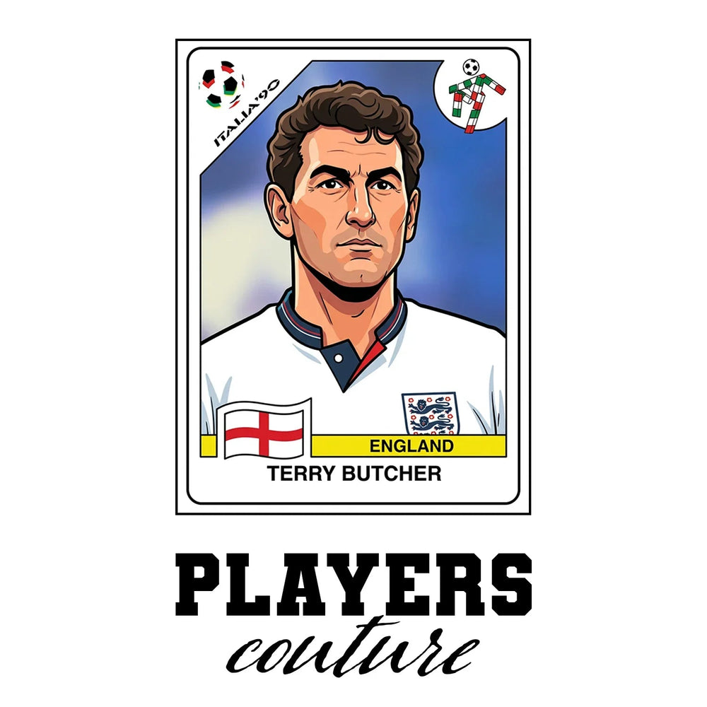 Terry Butcher World Cup Sticker Kids Hoodie – terry butcher white Players Couture design