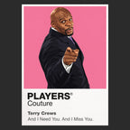 Terry Crews Terry Crews combining action-star physique, expressive comic timing and an unmistakably joyful screen presence Icon Frame artwork in black