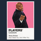 Terry Crews Terry Crews combining action-star physique, expressive comic timing and an unmistakably joyful screen presence Icon Frame artwork in navy