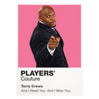 Terry Crews Terry Crews combining action-star physique, expressive comic timing and an unmistakably joyful screen presence Icon Frame artwork on white