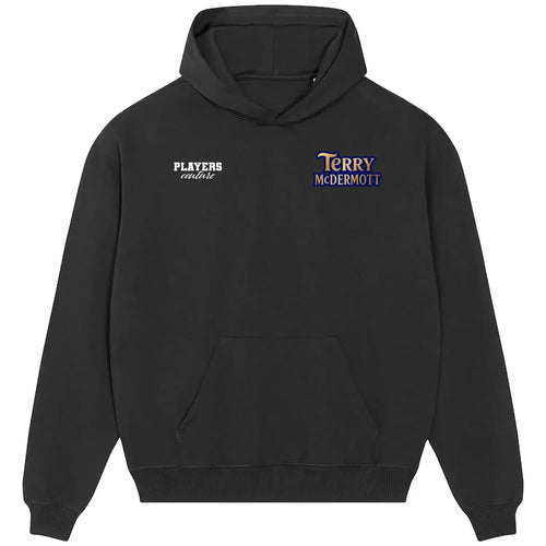 Terry McDermott hoodie – black men's hoodie featuring the Terry McDermott Players Couture logo