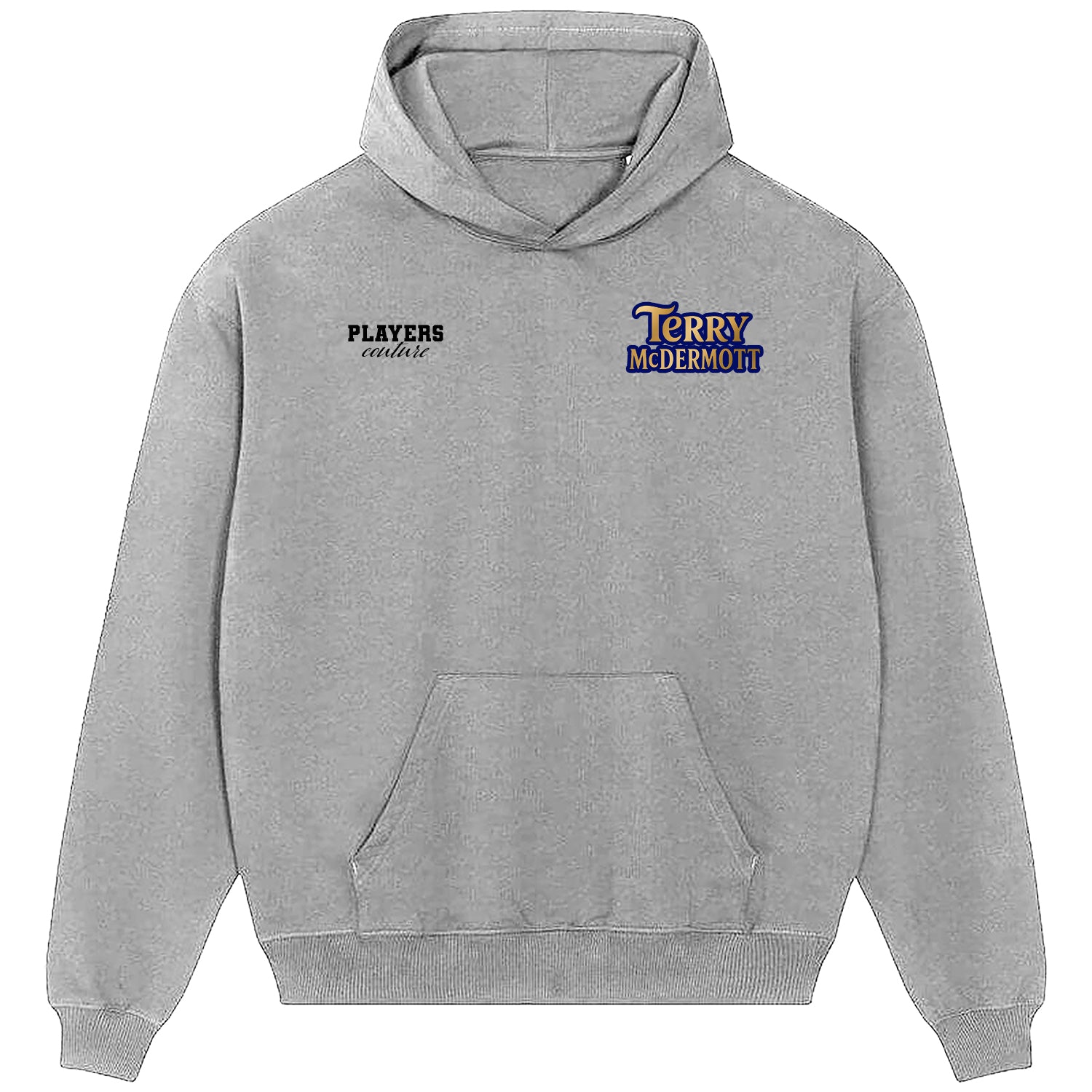 Terry McDermott Logo Players Couture Men's Casual Hoodie Gray