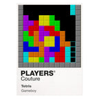 Tetris Colour Frame Men's Hoodie – white close-up detail shot of the Tetris Colour Players Couture logo design