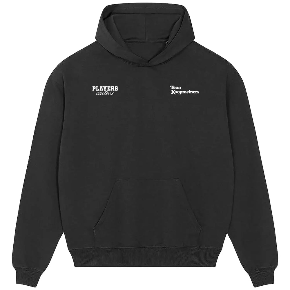 Teun Koopmeiners Logo Players Couture Men's Casual Hoodie - Black / S | Atalanta, Fashion Collection, Football, Hoodies, Juventus, Men's, Netherlands, Volume 1