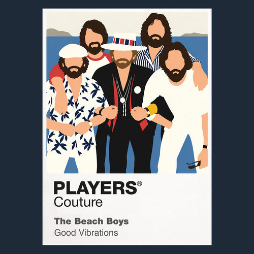 The Beach Boys the Beach Boys' coordinated line-up, vocal-group styling and Californian identity Icon Frame artwork in navy