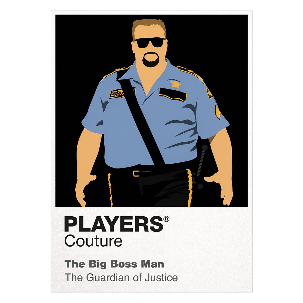 The Big Boss Man Wrestling Icon Frame Men's Hoodie