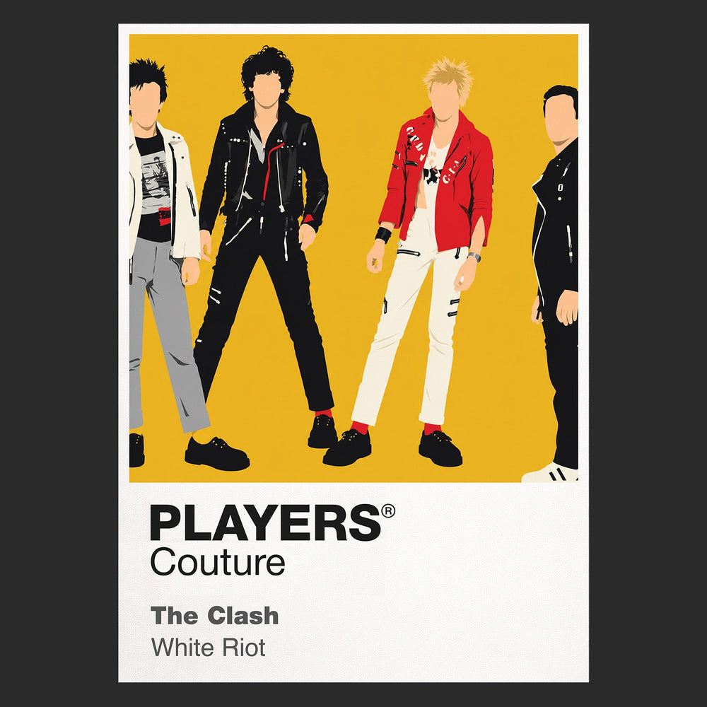 The Clash the Clash's instruments, improvised streetwear and politically charged stage energy Icon Frame artwork in black