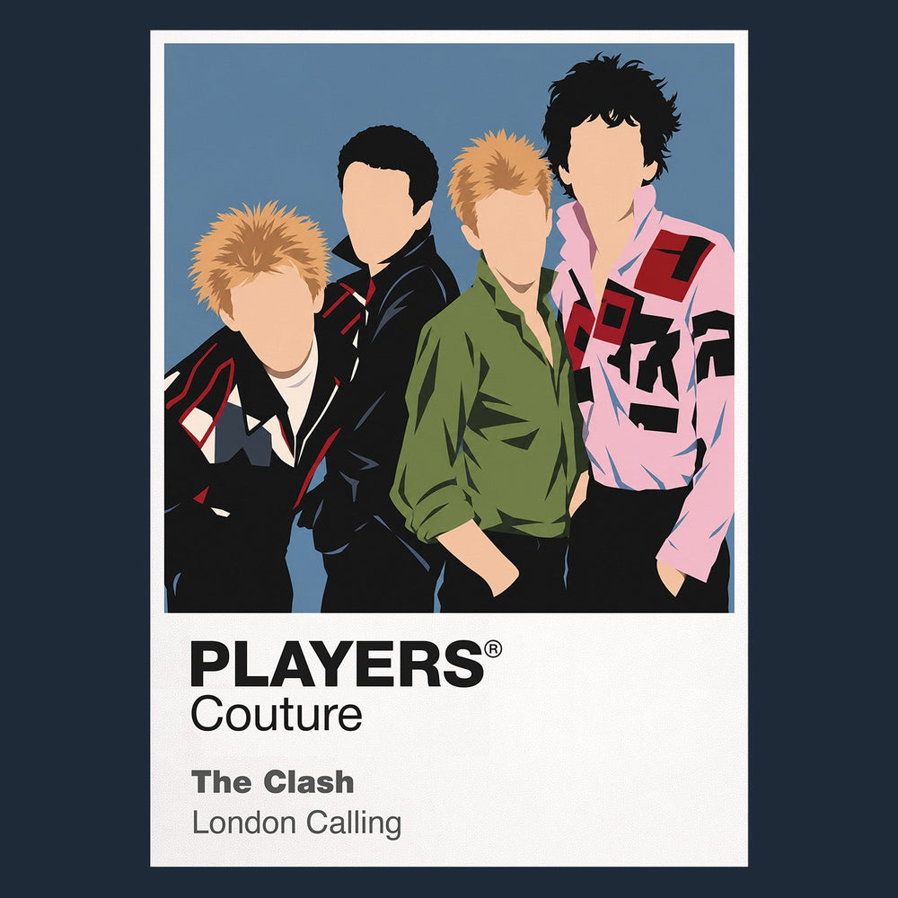 The Clash the Clash's instruments, improvised streetwear and politically charged stage energy Icon Frame artwork in navy