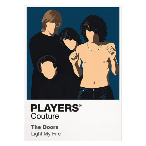 The Doors the Doors' four-member Los Angeles silhouette and dark psychedelic stage atmosphere Icon Frame artwork on white