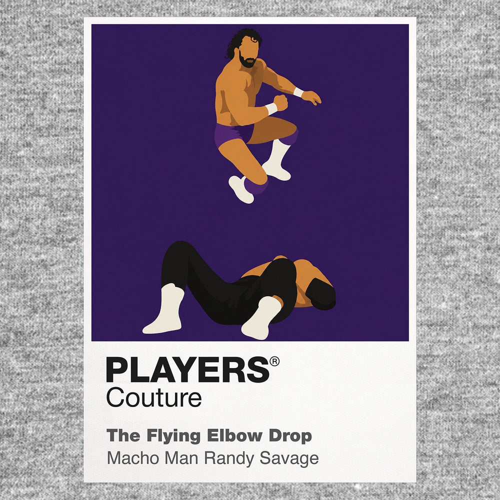 The Flying Elbow Drop Wrestling Icon Frame Men's T-Shirt