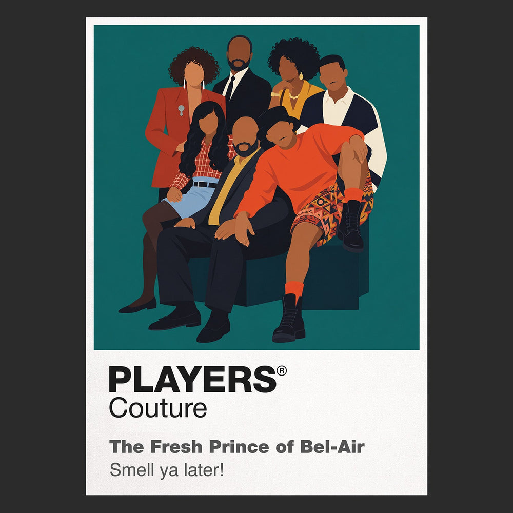 The Fresh Prince of Bel-Air Will Smith's vivid 1990s Bel-Air style and life with the Banks family Icon Frame artwork in black