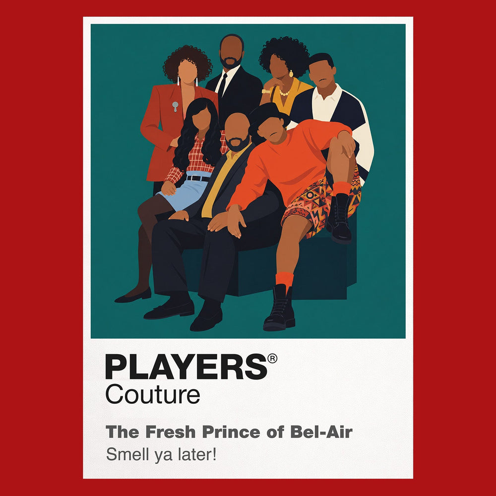 The Fresh Prince of Bel-Air Will Smith's vivid 1990s Bel-Air style and life with the Banks family Icon Frame artwork in red