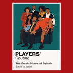 The Fresh Prince of Bel-Air Will Smith's vivid 1990s Bel-Air style and life with the Banks family Icon Frame artwork in red