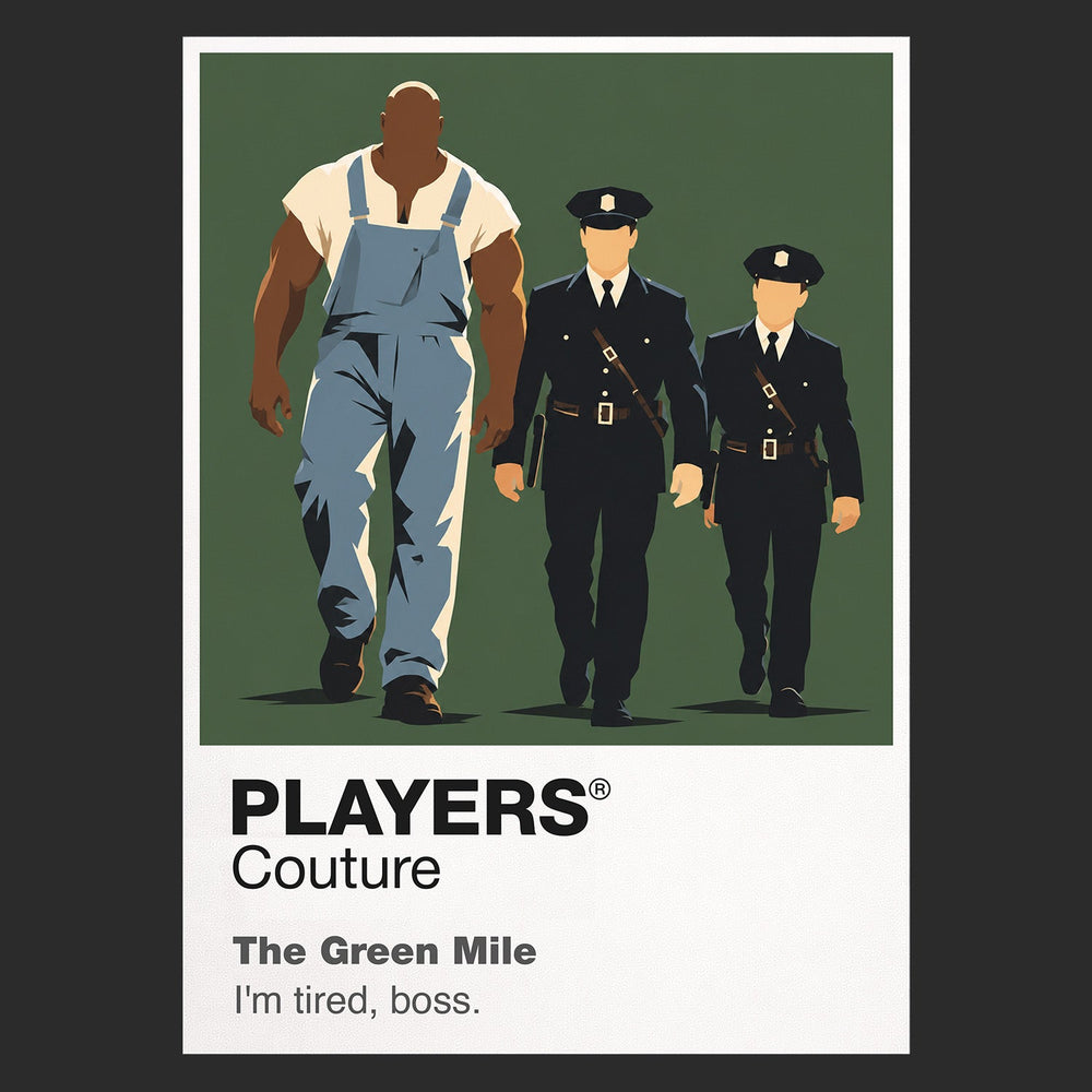 The Green Mile John Coffey and Paul Edgecomb along the green-floored death-row corridor at Cold Mountain Icon Frame artwork in black
