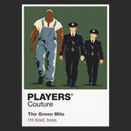 The Green Mile John Coffey and Paul Edgecomb along the green-floored death-row corridor at Cold Mountain Icon Frame artwork in black
