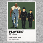 The Green Mile John Coffey and Paul Edgecomb along the green-floored death-row corridor at Cold Mountain Icon Frame artwork in grey