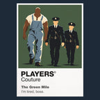 The Green Mile John Coffey and Paul Edgecomb along the green-floored death-row corridor at Cold Mountain Icon Frame artwork in navy