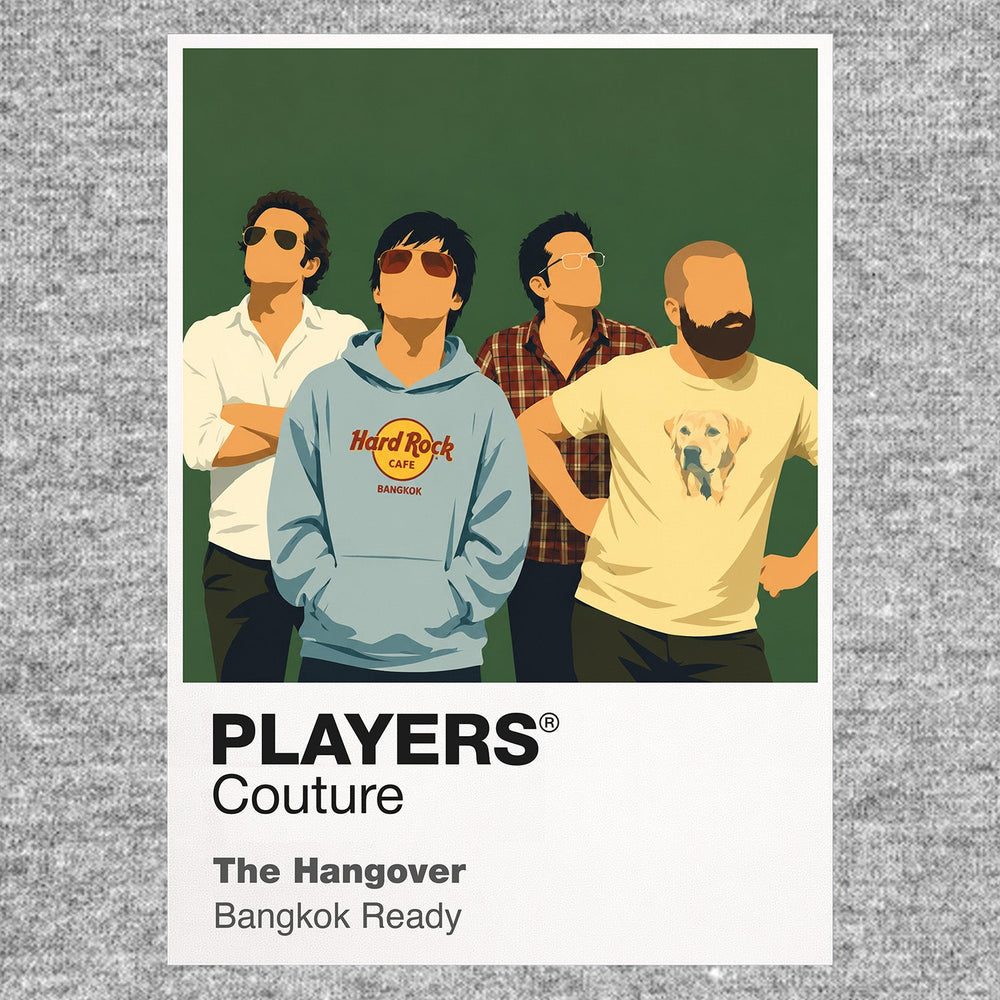 The Hangover Part II the Wolfpack waking in Bangkok with a shaved head, a monkey and another impossible missing-night puzzle Icon Frame artwork in grey