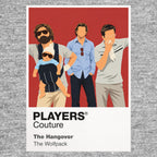 The Hangover Wolfpack Phil, Stu, Alan and Doug in their mismatched suits after a Las Vegas night that erased itself Icon Frame artwork in grey