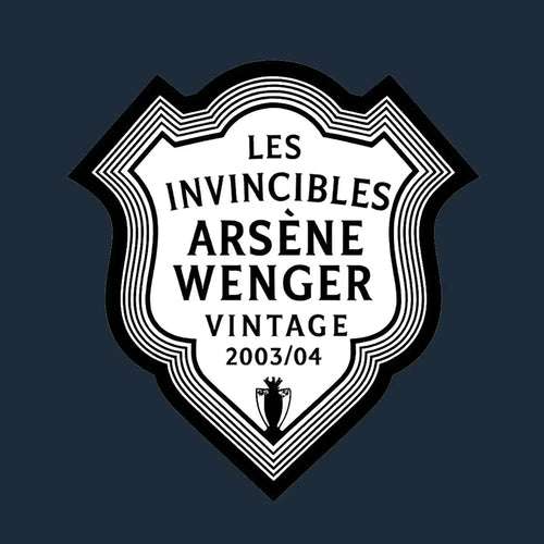 The Invincibles Logo Men's T-Shirt – navy close-up detail shot of the The Invincibles Players Couture logo design