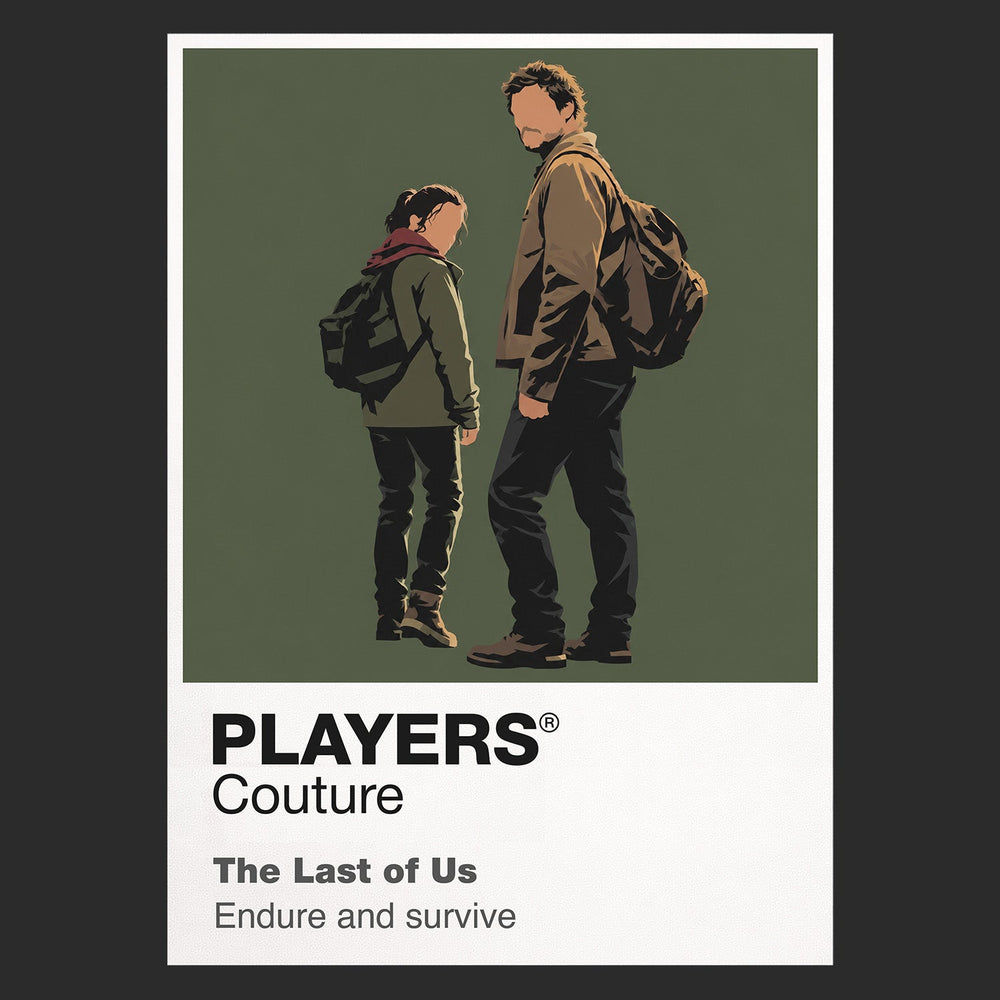 The Last of Us Joel and Ellie's journey through a ruined America shaped by Cordyceps and hard choices Icon Frame artwork in black