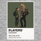 The Last of Us Joel and Ellie's journey through a ruined America shaped by Cordyceps and hard choices Icon Frame artwork in grey