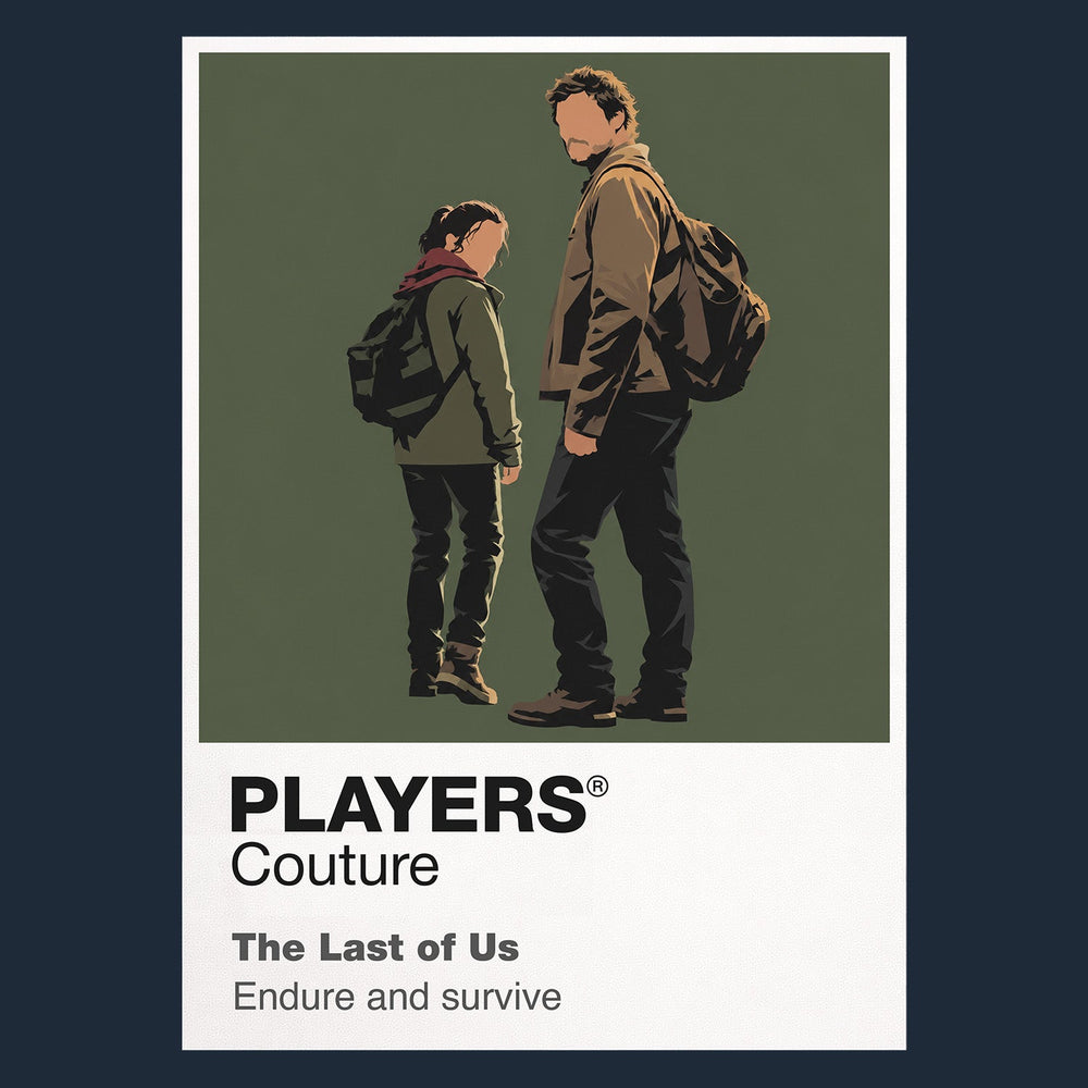 The Last of Us Joel and Ellie's journey through a ruined America shaped by Cordyceps and hard choices Icon Frame artwork in navy