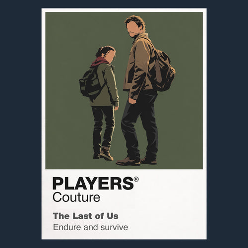 The Last of Us Joel and Ellie's journey through a ruined America shaped by Cordyceps and hard choices Icon Frame artwork in navy