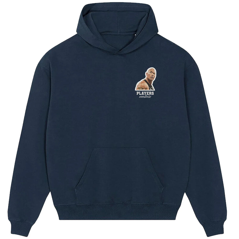 The Rock hoodie – white men's hoodie featuring the The Rock Players Couture logo