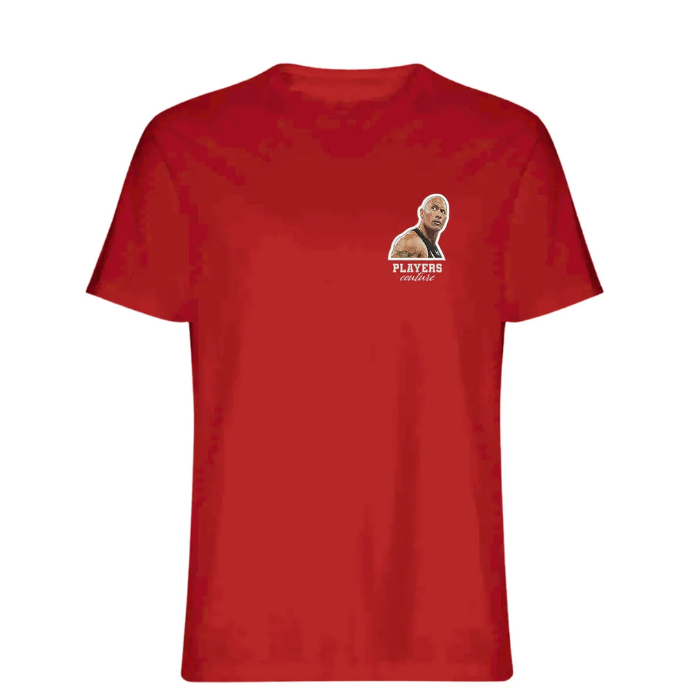 The Rock t-shirt – white men's t-shirt featuring the The Rock Players Couture logo