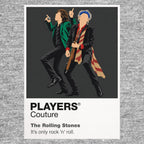 The Rolling Stones Rolling Stones design two, presenting a distinct line-up and stagewear composition Icon Frame artwork in grey