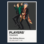 The Rolling Stones Rolling Stones design two, presenting a distinct line-up and stagewear composition Icon Frame artwork in navy