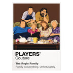 The Royle Family Jim, Barbara, Denise, Dave and Antony gathered around the Royle family television Icon Frame artwork on white