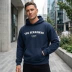 The Seahawks hoodie – navy men's hoodie with white The Seahawks letters and Players Couture logo on the chest