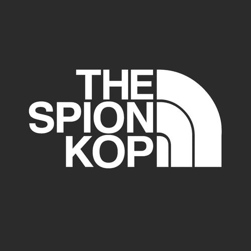 The Spion Kop Logo Men's T-Shirt – black close-up detail shot of the The Spion Kop Players Couture logo design