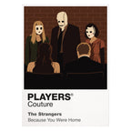 The Strangers – Masked Trio Dollface, Pin-Up Girl and the Man in the Mask arranged as an unnervingly calm masked portrait Icon Frame artwork on white