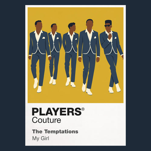 The Temptations the Temptations' elegant five-man formation, matching suits and choreographic precision Icon Frame artwork in navy
