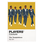 The Temptations the Temptations' elegant five-man formation, matching suits and choreographic precision Icon Frame artwork on white