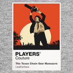 The Texas Chain Saw Massacre Leatherface in butcher's apron carrying the chainsaw beneath the harsh Texas sun Icon Frame artwork in grey