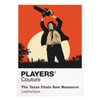 The Texas Chain Saw Massacre Leatherface in butcher's apron carrying the chainsaw beneath the harsh Texas sun Icon Frame artwork on white