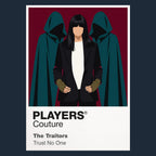 The Traitors the Scottish castle, hooded Traitors and round-table tension of the BBC competition Icon Frame artwork in navy