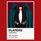 The Traitors the Scottish castle, hooded Traitors and round-table tension of the BBC competition Icon Frame artwork in red