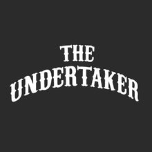 The Undertaker Logo Men's Hoodie – black close-up detail shot of the The Undertaker Players Couture logo design