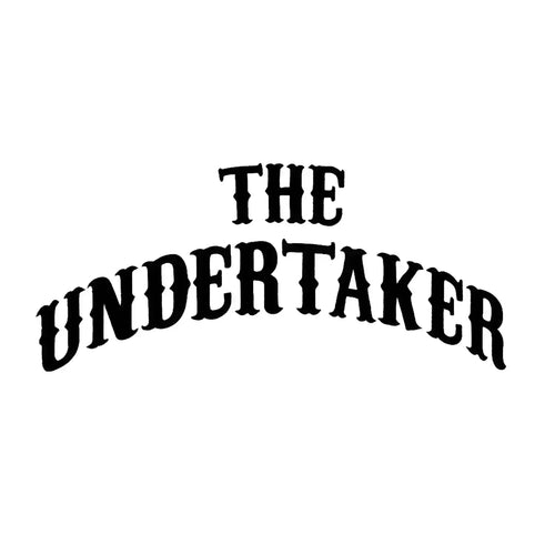 The Undertaker Logo Men's Hoodie – white close-up detail shot of the The Undertaker Players Couture logo design