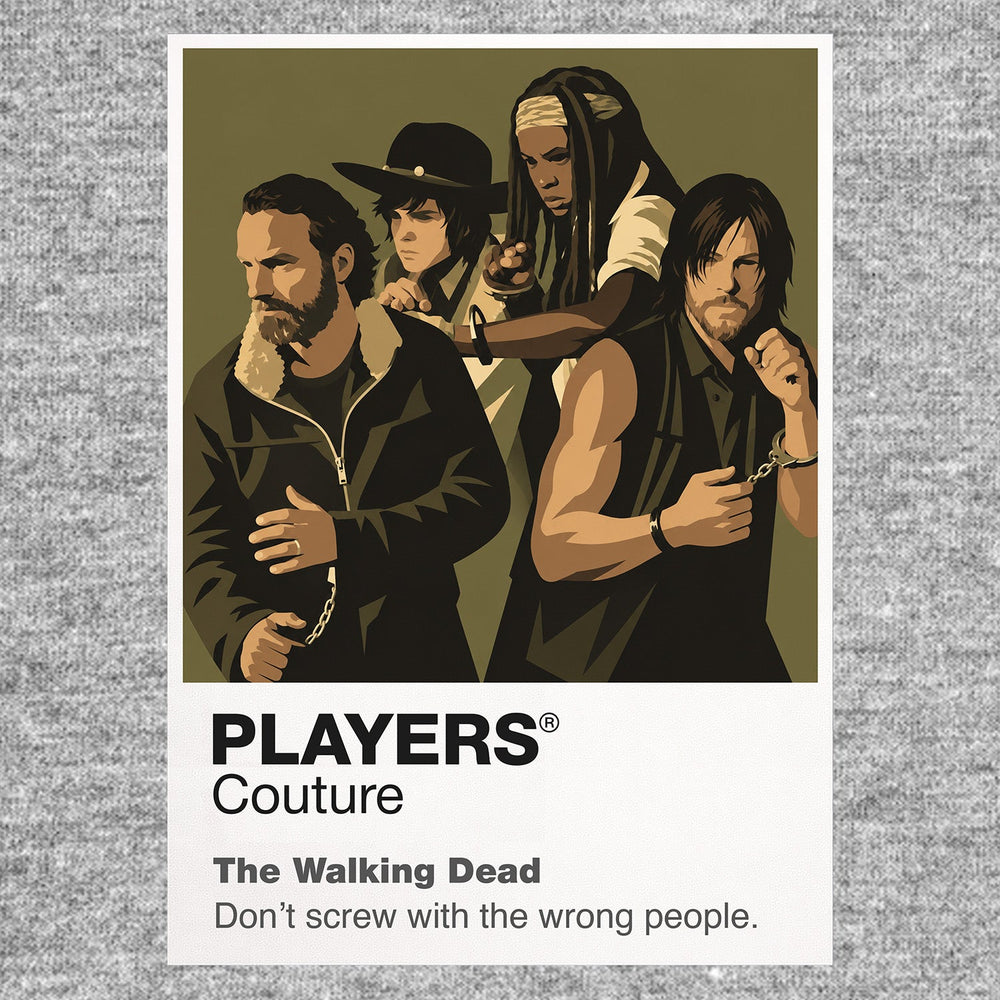 The Walking Dead the survivor ensemble, walkers and long road from Atlanta to the Commonwealth Icon Frame artwork in grey