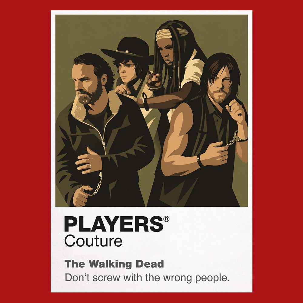 The Walking Dead the survivor ensemble, walkers and long road from Atlanta to the Commonwealth Icon Frame artwork in red