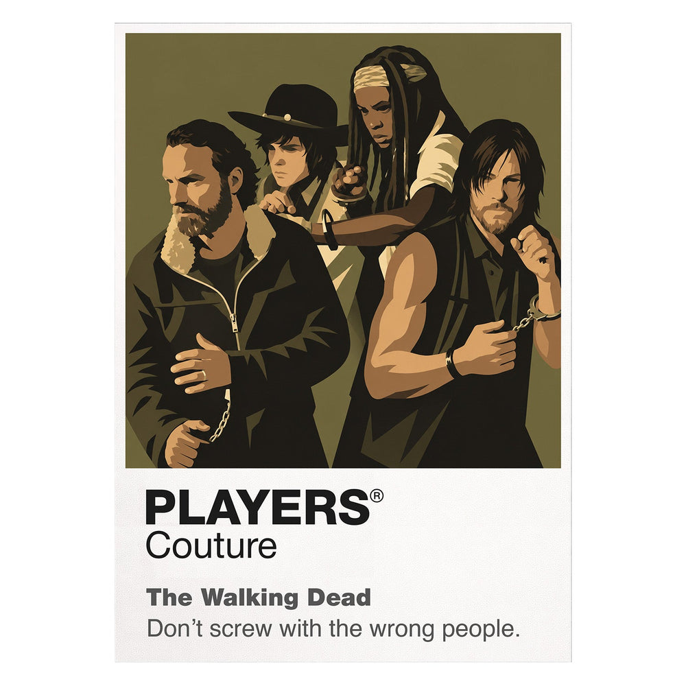 The Walking Dead the survivor ensemble, walkers and long road from Atlanta to the Commonwealth Icon Frame artwork on white