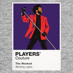 The Weeknd the Weeknd's cinematic silhouette across After Hours and Hurry Up Tomorrow Icon Frame artwork in grey