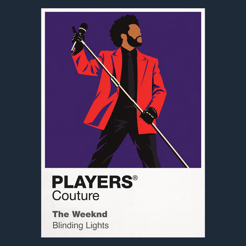 The Weeknd the Weeknd's cinematic silhouette across After Hours and Hurry Up Tomorrow Icon Frame artwork in navy